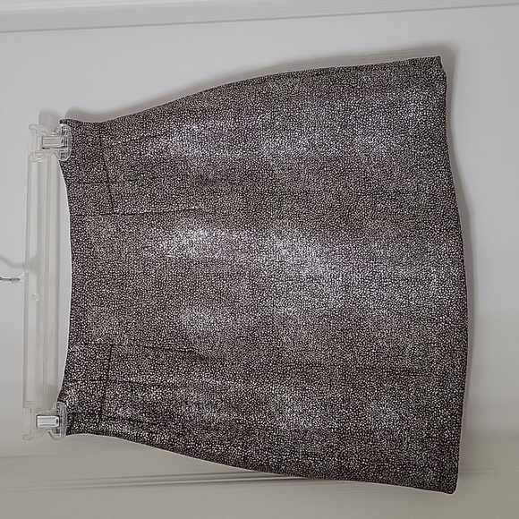 H & M Size 6 Metallic A Line Mini Skirt, Sparkly, High Waist, Exc. Used Cond. - Picture 1 of 10